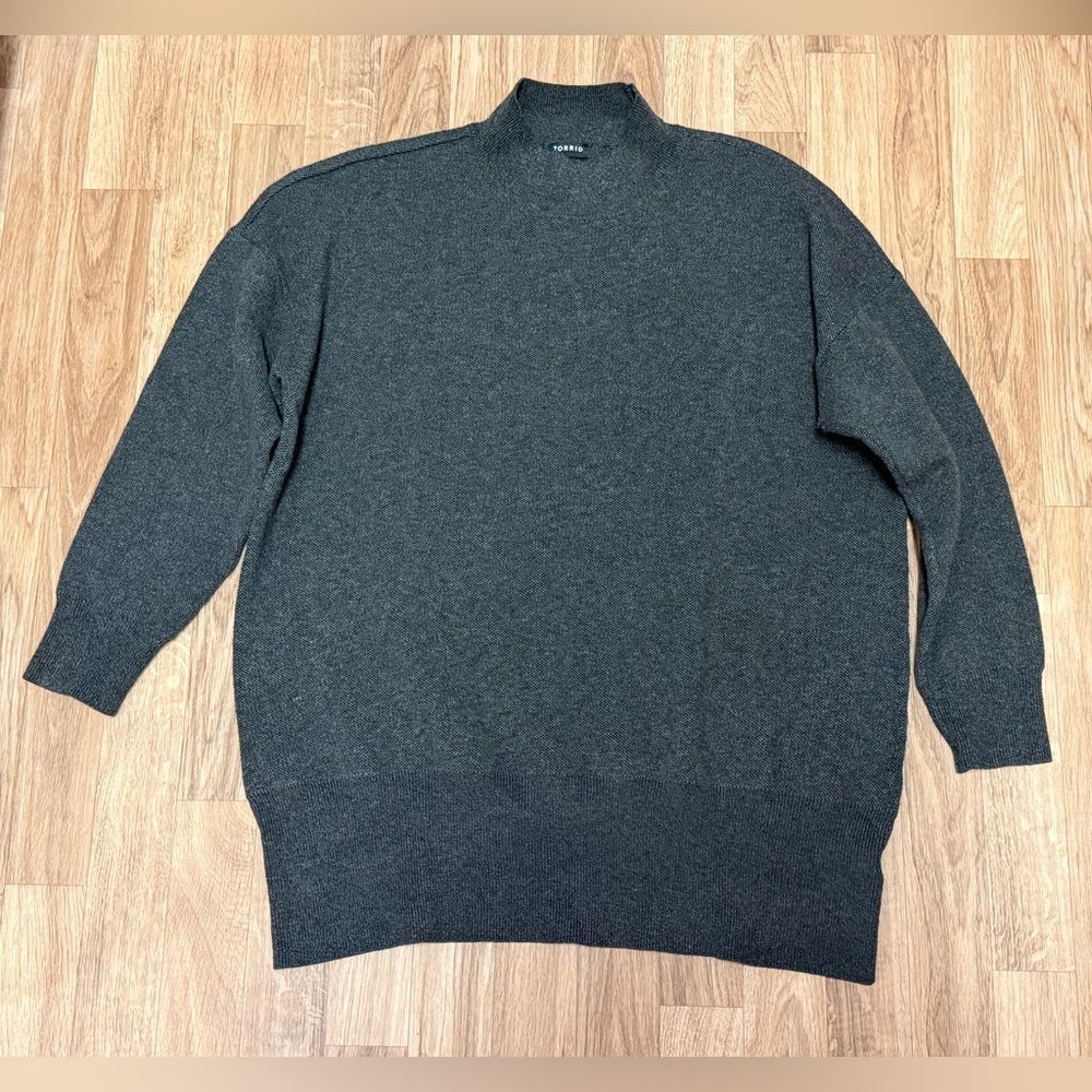 Torrid Dark Gray Mock Neck Sweater